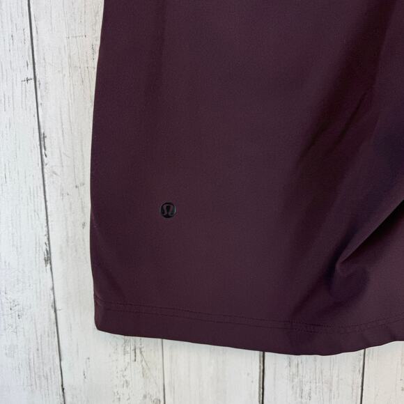 Lululemon Burgundy The Works Golf Short 11" Chino Shorts Size 38 Warpstreme - Picture 12 of 15